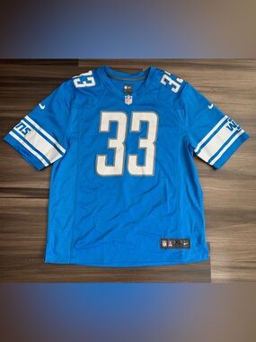Nike Kerryon Johnson Detroit Lions #33 NFL On Field Game Home Jersey Men’s XL